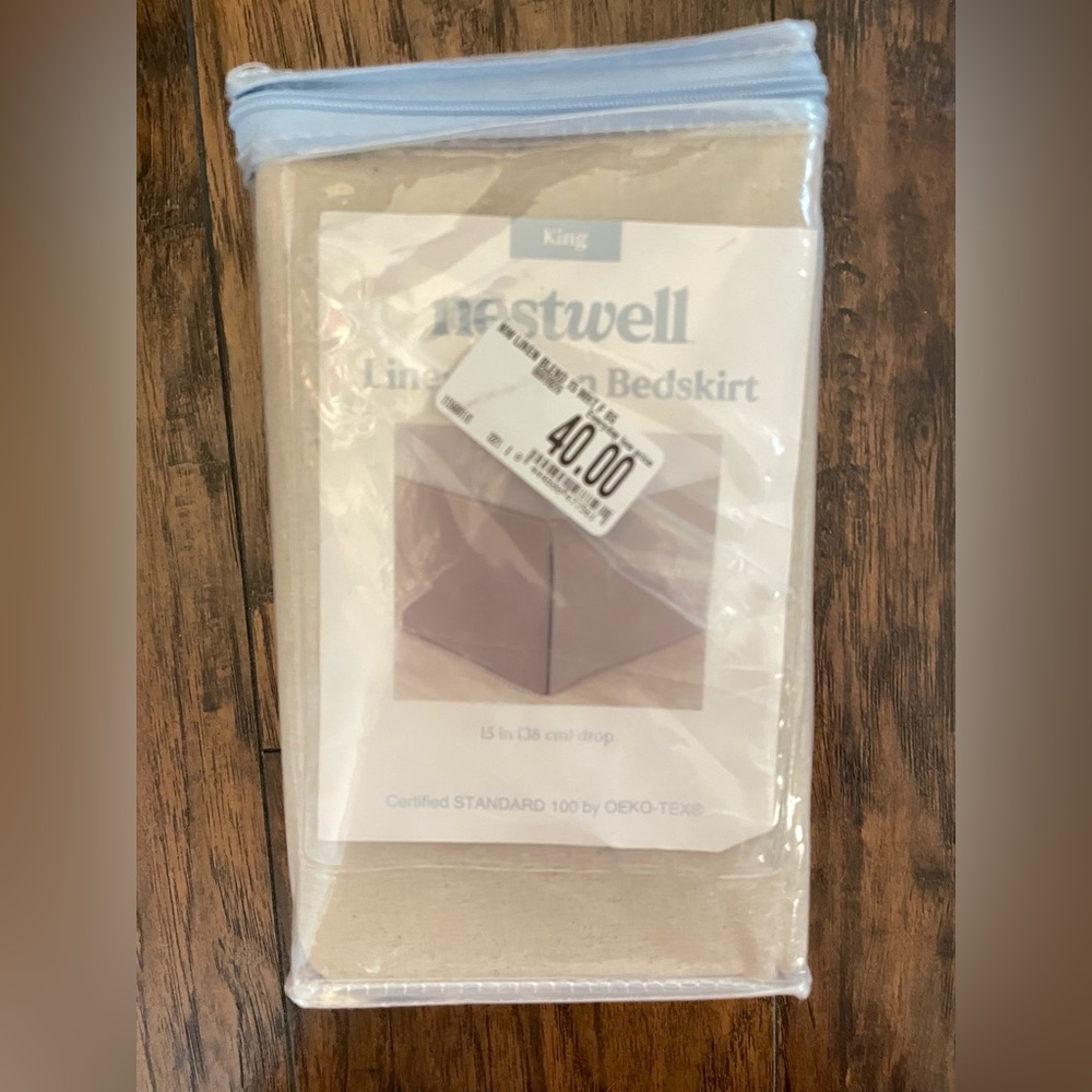 Nestwell linen bedskirt King